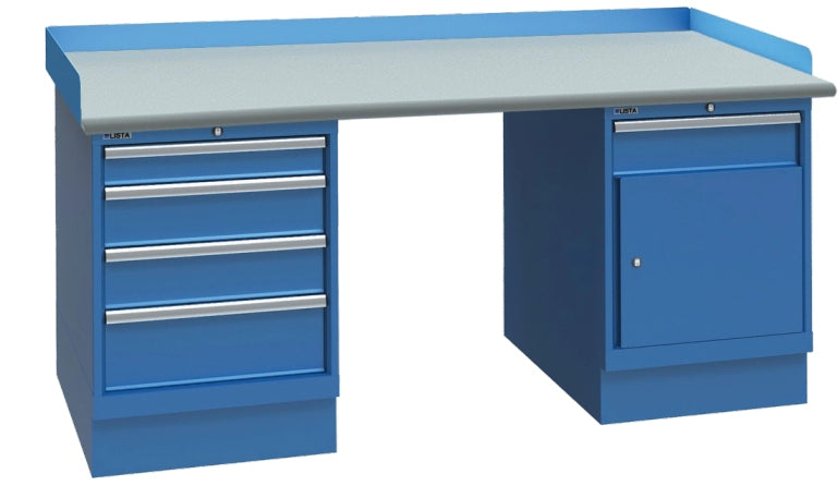 LISTA Industrial Workbenches 72 x 30 Plastic Laminate Top