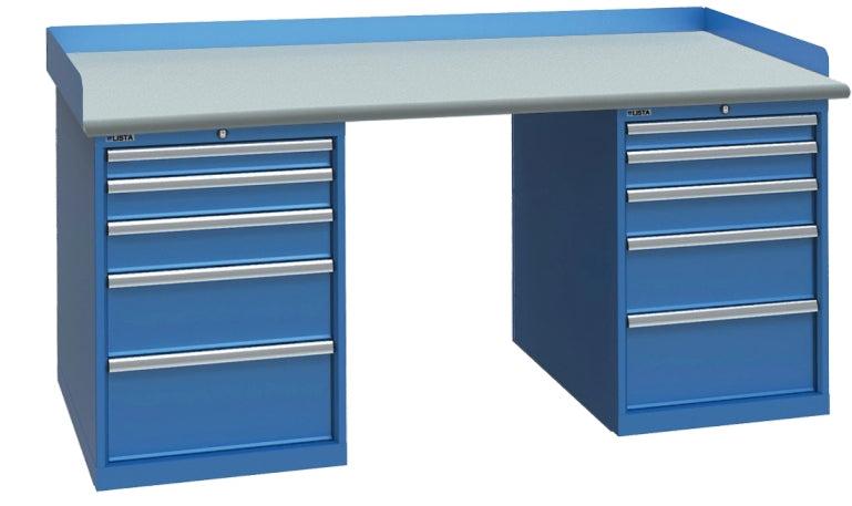 LISTA Industrial Workbenches 72 x 30 Plastic Laminate Top
