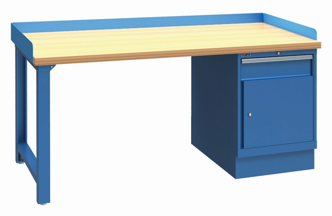 LISTA Industrial Workbenches 72 x 30 Butcher Block Top