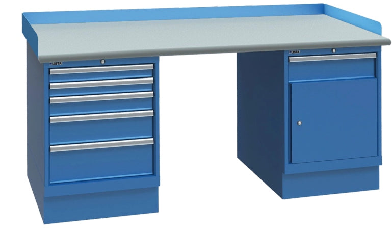 LISTA Industrial Workbenches 72 x 30 Plastic Laminate Top