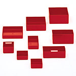 LISTA Red Plastic Boxes & Bins