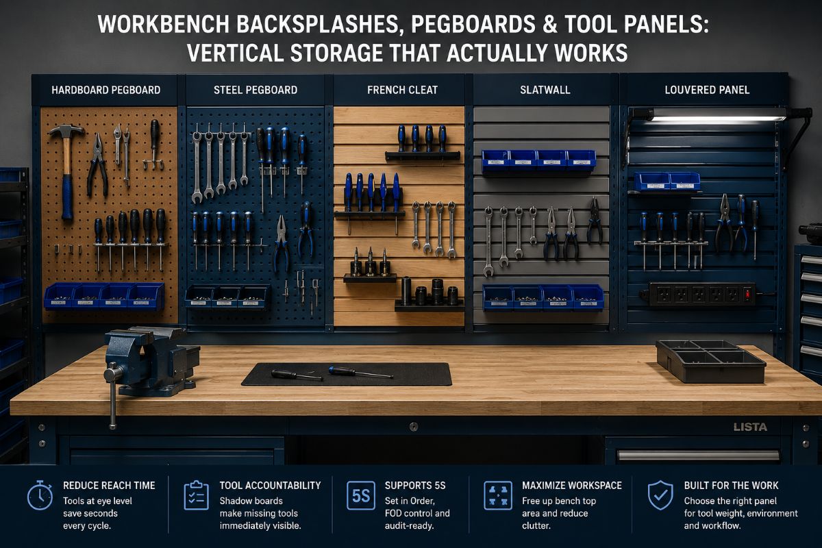 Workbench Backsplashes, Pegboards & Tool Panels - Vertical Storage That Actually Works