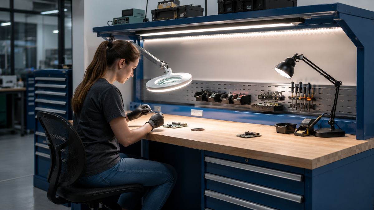 Workbench Lighting Buyer's Guide: LED Bars, Magnifier Lamps & Task Lights for Industrial Benches