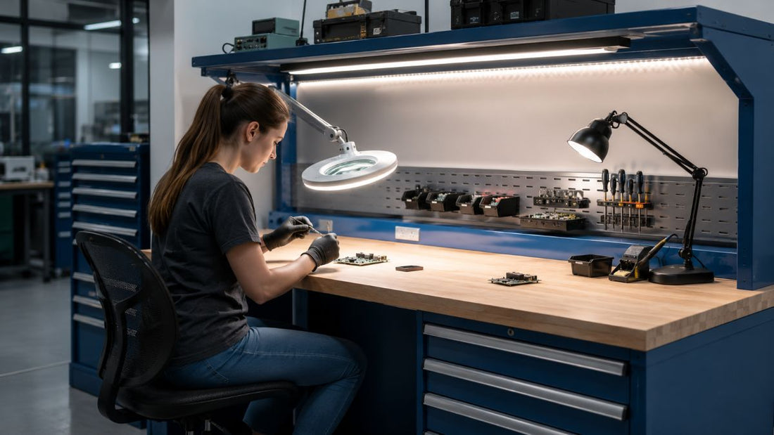 Workbench Lighting Buyer's Guide: LED Bars, Magnifier Lamps & Task Lights for Industrial Benches