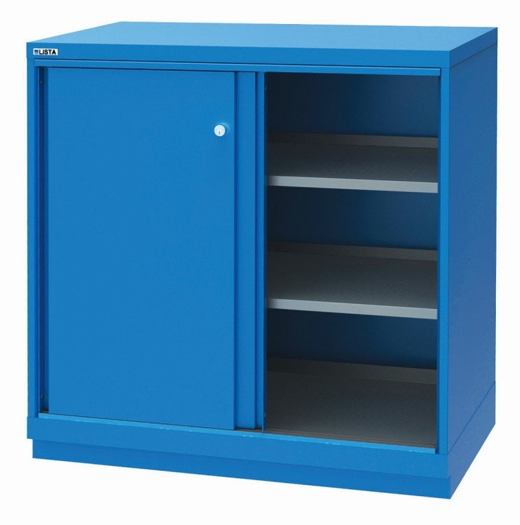 LISTA HS Sliding Door Shelf Cabinet 1 Adjustable Shelf 1 Bottom