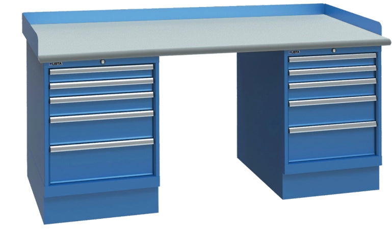 LISTA Industrial Workbenches 72 x 30 Plastic Laminate Top